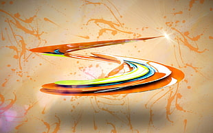 shallow focus of orange, green and blue decor HD wallpaper