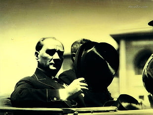 men's black fedora hat, Mustafa Kemal Atatürk, Turkish