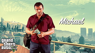 Grand Theft Auto 5 Michael wallpaper, Grand Theft Auto V, Rockstar Games, video game characters HD wallpaper