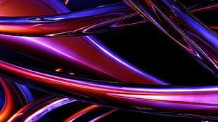purple and blue digital wallpaper, digital art, CGI, abstract, 3D