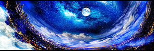 Moon, cityscape
