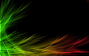 black and green abstract painting, abstract, colorful, shapes HD wallpaper