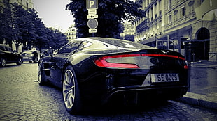 red coupe, Aston Martin One 77