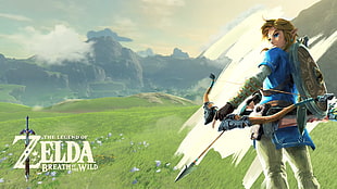 The Legend of Zelda Breath of the Wild poster, The Legend of Zelda, The Legend of Zelda: Breath of the Wild, Nintendo, video games HD wallpaper