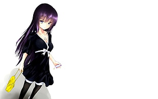 female in purple hair anime character