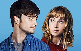 Daniel Radcliffe and woman looking at each other