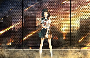female anime character, anime, school uniform