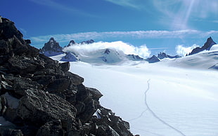 glacier mountains during day