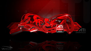 ATI Radeon graphics card graffiti illustration HD wallpaper