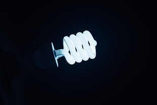 spiral white electric bulb