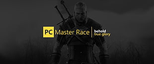 PC Master Race illustration, PC gaming, PC Master  Race, Geralt of Rivia, The Witcher