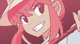 pink haired female anime character, Kill la Kill, Jakuzure Nonon, anime, anime vectors HD wallpaper