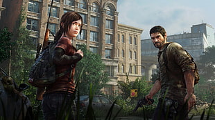 game application case cover, The Last of Us, apocalyptic, Joel, Ellie