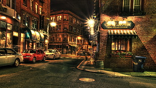 black and brown wooden table, urban, city, car, Boston HD wallpaper