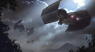 game spaceship wallpaper, artwork, Darek Zabrocki , Star Wars, Galactic Empire HD wallpaper