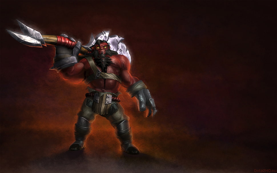 Might of the red fury,  Dota 2,  Art HD wallpaper