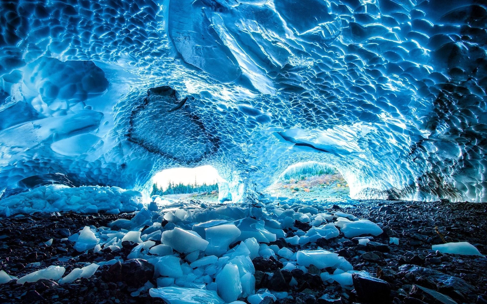 Ice Cave Landscape Nature Ice Hd Wallpaper Wallpaper Flare