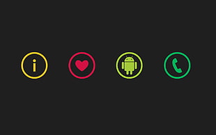 four smartphone logos, Android (operating system) HD wallpaper