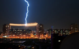 movie still screenshot, lightning, cityscape