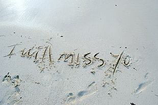 I Will Miss You sand calligraphy HD wallpaper