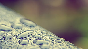 water droplets on gray surface HD wallpaper