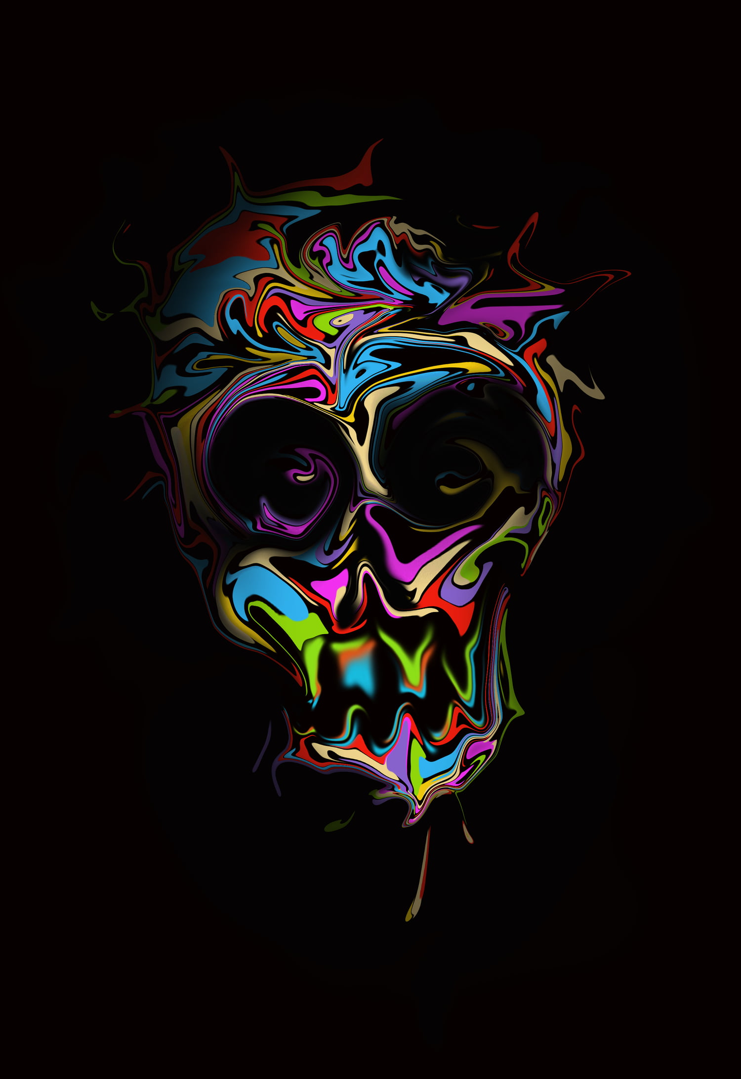 Colorful Skull HD wallpaper