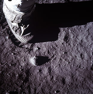 black shoe, Apollo, Moon
