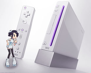 white Nintendo Wii console