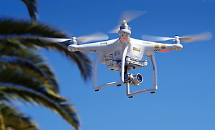 white action camera drone photo shot