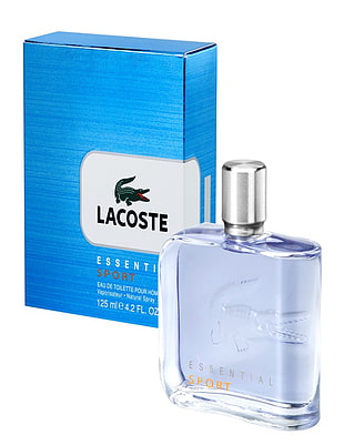 125ml Lacoste Essentials Sport bottle near box