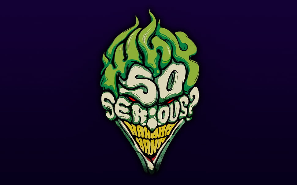 Joker digital wallpaper, Joker, typography HD wallpaper