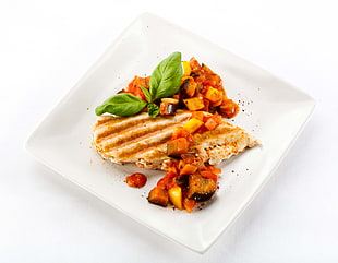bread with cooked vegetables