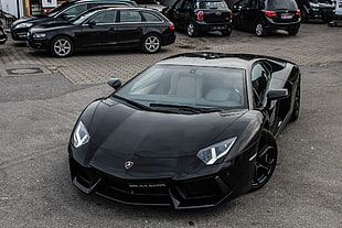 black Lamborghini aventador