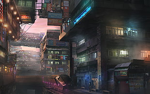 buildings during night time movie screenshot