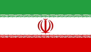 green, white, and red striped flag illustration, Iran, flag
