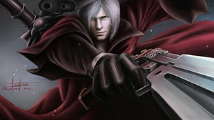 Dante from Devil May Cry wallpaper, video games, Devil May Cry, Dante, pistol
