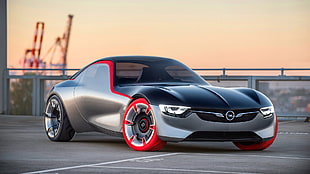 black and red Opel concept car, Opel GT, car, vehicle, concept cars