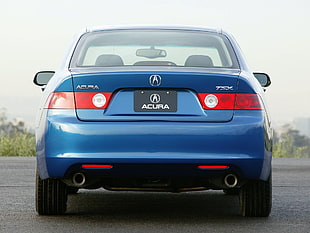 blue Acura car