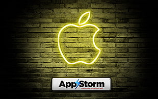 Apple Storm logo HD wallpaper