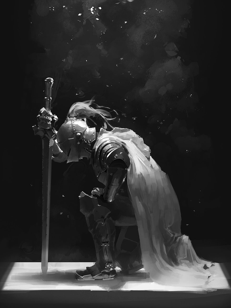 man with sword clip art, armor, drawing, weapon, sword HD wallpaper