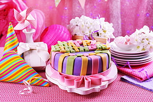 pink and purple themed party