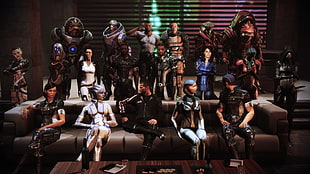 action figure collection, Mass Effect 3, Commander Shepard, video games, artwork