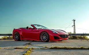 red convertible, Novitec, Novitec Rosso, Ferrari, Ferrari California T HD wallpaper