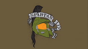 Spartan illustration, Halo, Master Chief, video games, artwork