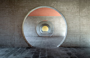 concrete tunnel, building, architecture HD wallpaper
