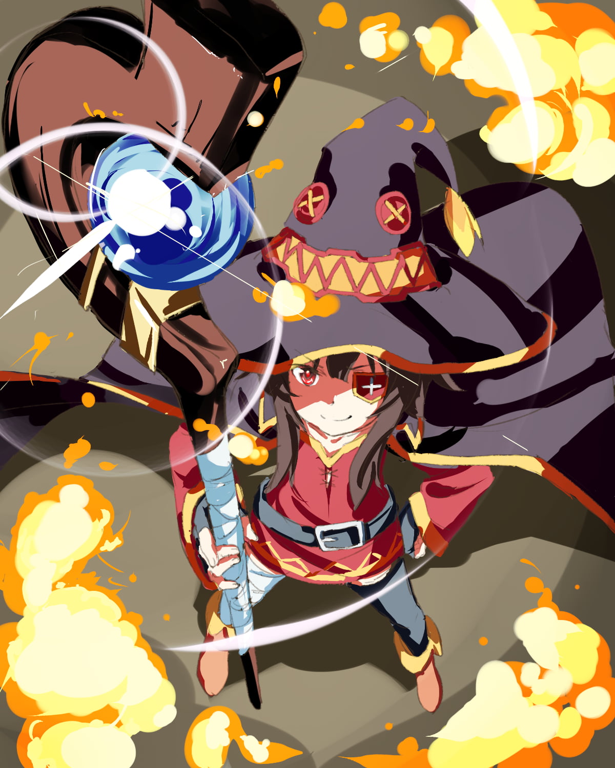 anime sorcerer character with wand, anime, Kono Subarashii Sekai ni Shukufuku wo!, Megumin