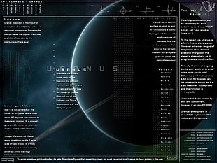Uranus planet, infographics, planet, Uranus HD wallpaper