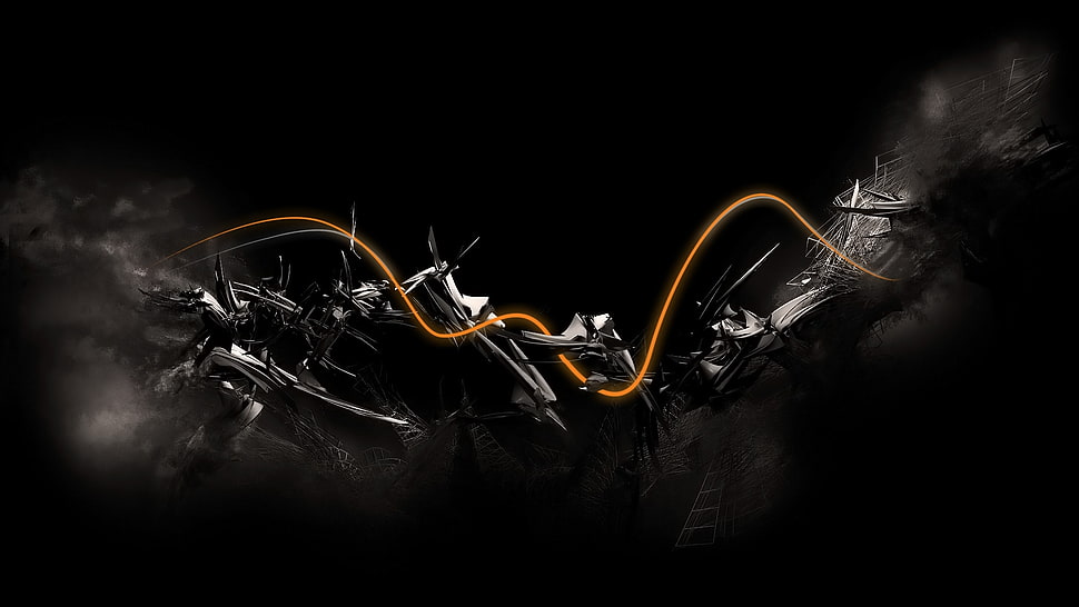 yellow wire illustration HD wallpaper
