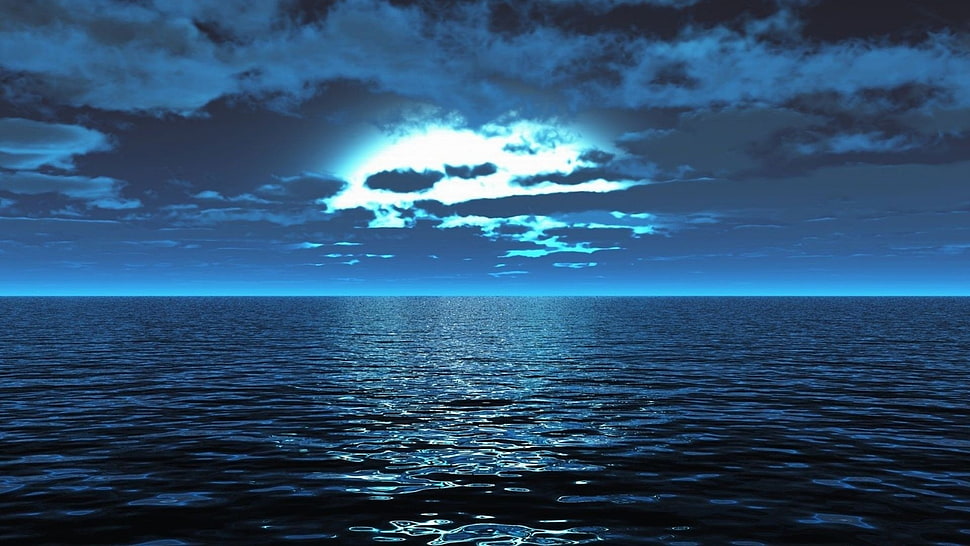 seat with moonlight illustration HD wallpaper