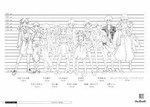 anime character sketch, anime, Monogatari Series